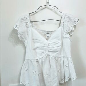 White spring/summer top size small!